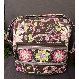 Vera Bradley Crossbody Messenger Bag Purple Punch Purse Hipster 12 X 13 Retired